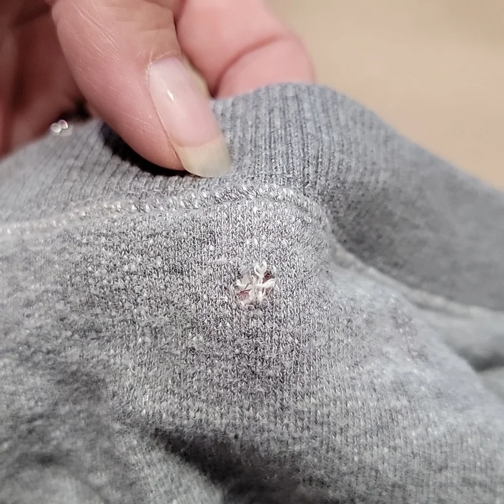 Mile(s) by Madewell, Size M, Oversized Gray Ruffle Sweatshirt.